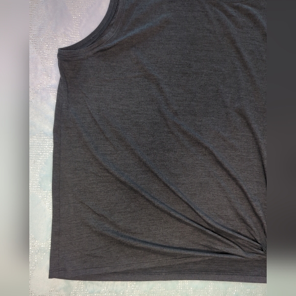 Yogalicious Lux Sleeveless Top With Side Knot. Black, Size XXL - Picture 2 of 13